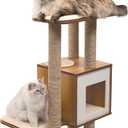 Catit Vesper High Base Extra Large Cat Tree, Cat Furniture, 52060, Walnut