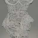 Avidlove Women Lingerie Lace Bodysuit Teddy Lingeries V Neck Cut Out One Piece Mini Babydoll S