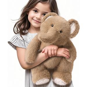 iPlay, iLearn Elephant Stuffed Animal, Soft Baby Plush Elephant Toy, Infant 18" Big Cute Fluffy Animal Toy, Nursery Bedtime Huggable Birthday Easter Basket Gift for Toddlers Girl Boy Kid Age 0 and up