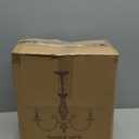 6-Light Farmhouse Candle Chandelier for Living Room, Rustic Industrial Pendant Ceiling Light fixture, Vintage Hanging Lamp for Bedroom Hallway Kitchen Dining Room Foyer, Matte Black E12 Socket