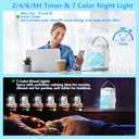 Portable Air Conditioners, SMLEGFT Evaporative Air Cooler with 7 Color Light & 900ml Large Tank, 3 Speeds & 2/4/6/8H Timer, Dual Mist Spray & Dual Icebox, Personal Air Conditioner for Bedroom Office