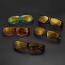 FEISEDY Night Driving Fit Over Glasses Sunglasses for Men Women,Polarized Wrap Around Yellow Sunglasses UV400 B2593 (Translucent Gradient Red Frame Night Vision Polarized Yellow Lenses)