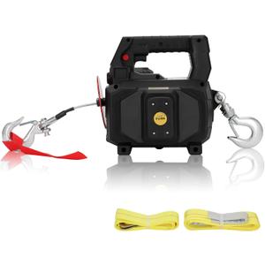 1000LB Battery Power Winch 40FT Steel Cable, Compatible with DeWALT Battery(Greater Than 20V 4.0ah),Portable Battery Winch with Remote,for Lifting (Black,Battery not Included)