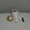 KDG Modern Cordless Small Table Lamp, Portable LED Fabric Shade Desk Lamps, 5000mAh Rechargeable Battery Operated Lighting for Bedroom, Bedside, Bar, Living Room, Dining Room, Night Light(Gold)