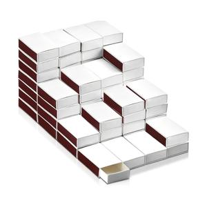 100PCS Blank Match Boxes, 2.25 x 1.42 x 0.59in Bulk Blank Matchboxes DIY White Storage Containers Holders with Double-Sided Striker for Guests Wedding Bridal Shower Baby Shower (No Matches Included)