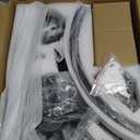 Modern Black Crystal Chandelier, 20 Inch Large Ceiling Pendant Light Fixture with 50'' Adjustable Hanging Chain, 5-Light Farmhouse Chandelier for Dining Room, Living Room, Bedroom, Entryway