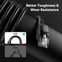 Cat 6 Outdoor Ethernet Cable 100 ft, 24AWG 10Gbps Cat6 Cable Cord Waterproof Direct Burial LLDPE UV Jacket, Internet Network Cable with 20 Ties Support POE Cat6 Cat5e Cat5, CCA, UTP for PC