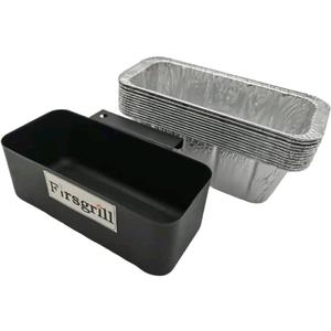 Professional Replacement Blackstone Griddle 17, 22, 28, 30 & 36 inches Grease Cup Foil Tray pan (Short Hook & 12 Linners)