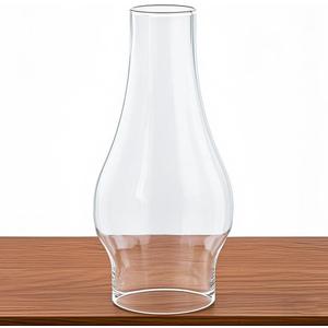 JIAOGEPENGYOU Oil Lamp Chimney Replacement,3 Inch Fitter x 8.3 Inch Tall Kerosene Lamp Globe,Clear Glass Light Globe,Hurricane Lamps Globes Shade Cover,Glass Chimney for Oil Lamps for Indoor Use