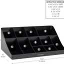 Mind Reader Cup and Condiment Station, Countertop Organizer, Coffee Bar, Kitchen, Stirrers, 17.875"L x 9.5"W x 6.625"H, Black