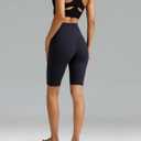 Colorfulkoala Women's High Waisted Biker Shorts with Pockets 8" /10" Inseam Workout Yoga Shorts Running Tights (Black, XS)