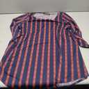 Star Vixen Women's Vintage Hanky Hem Top, Elbow Sleeve with Cinch Detail, Large