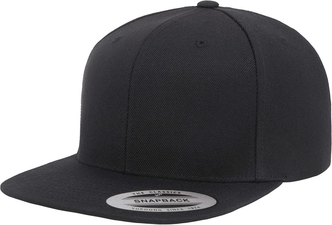 Flexfit Premium Snapback Cap (One Size, Black)