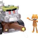 JAKKS Dog Man Squirrel Tank Shooter Vehicle Playset with Petey and Dog Man Action Figures