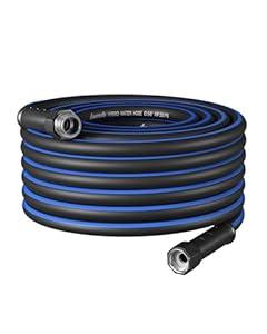 DEWENWILS Garden Hose 5/8" 50ft, Heavy Duty, Flexible, Lightweight Hybrid Water Hose with Swivel Handle in Solid Aluminum Fittings, No Kink, CE & RoHS Listed