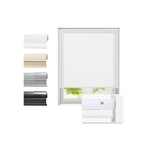 No Drill Cellular Shades for Indoor Windows, Thermal Insulating & Noise Reducing Honeycomb Blinds, Cordless Free Stop Blinds Light Filtering, White, 28" W x 64" H
