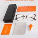 Blue Light Blocking Glasses Women Anti Eyestrain Computer Cat Eye Eyeglasses Cat Eye Clear Frame (S-brown Gold)