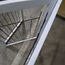 ZJSF Freestanding Foldable Dog Gate - Extra Wide White Puppy Gate for Stairs & Doorways - Tall 4 Panels Wooden Pet Fence