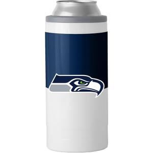 Logo Brands 628-S12C-11: Seattle Seahawks Colorblock 12oz Slim Can Coolie
