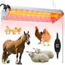 Large Chicken Coop Heater Lamp400W Carbon Fiber Chicks Brooder Heater Plates with Adjustable Temp & Height,Brooder Heating Lamp for Chicks Coop,Ideal for Up to 60 Chicks, Poultry & Livestock Heating