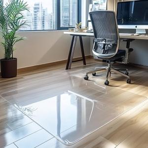 Chair Mat for Hardwood Floor, 1/5" Thick 48x36 inches Floor Mat Protector for Office Chair, Clear Thicken Pattern Rectangle Floors Protector
