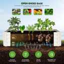 ZORMY 2 Pcs 4x2x1ft Galvanized Raised Garden Bed Outdoor, Metal Planter Boxes with Easy Assembly, Planter Raised Beds for Gardening, Flower, Plants, Vegetable, Herb - White