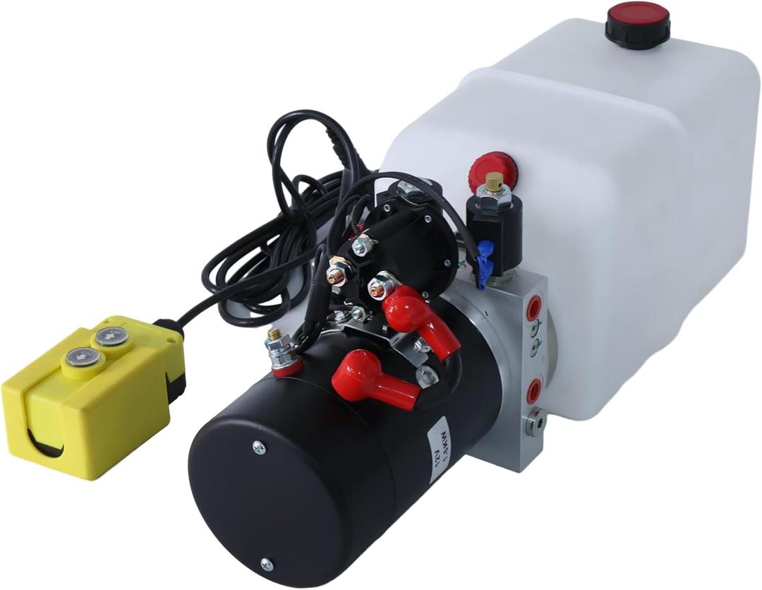 Hydraulic Pump DC-4499, 6 Quart Double Acting 12V Compatible with Dump Trailers (DC36)