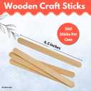 3 x Perfect Stix -4.5" Wooden Craft Sticks in Shrink Sealed Packs of 10ct-50 Packs of 10ct=500 Sticks Per Case