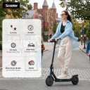 iScooter 350W Electric Scooter for Adults, Foldable E-Scooter for Commuting Cruise control, Smart App, dual braking, LED lights, and easy folding for daily commuting, campus travel and city rides, 21"L x 6"W x 43"H, 3 Modes: 6/12/18mph