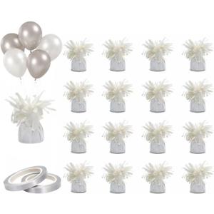balloon weights are perfect for parties, birthdays, weddings. Each pack includes 16PCS durable weights that easily decorate balloons and elevate any celebration.(White100g)