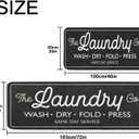 Laundry Room Long Rug Area Rug Non-Slip Floor Mat Waterproof Farmhouse Carpet for Kitchen 72" x 24"(Black-3)