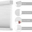 Cordless Cellular Shades, Light Filtering Honeycomb Blinds for Indoor Windows Bedroom, Pull Down Pleated Accordion Blind Easy Install, Shade Size 19" Wx36 H, White