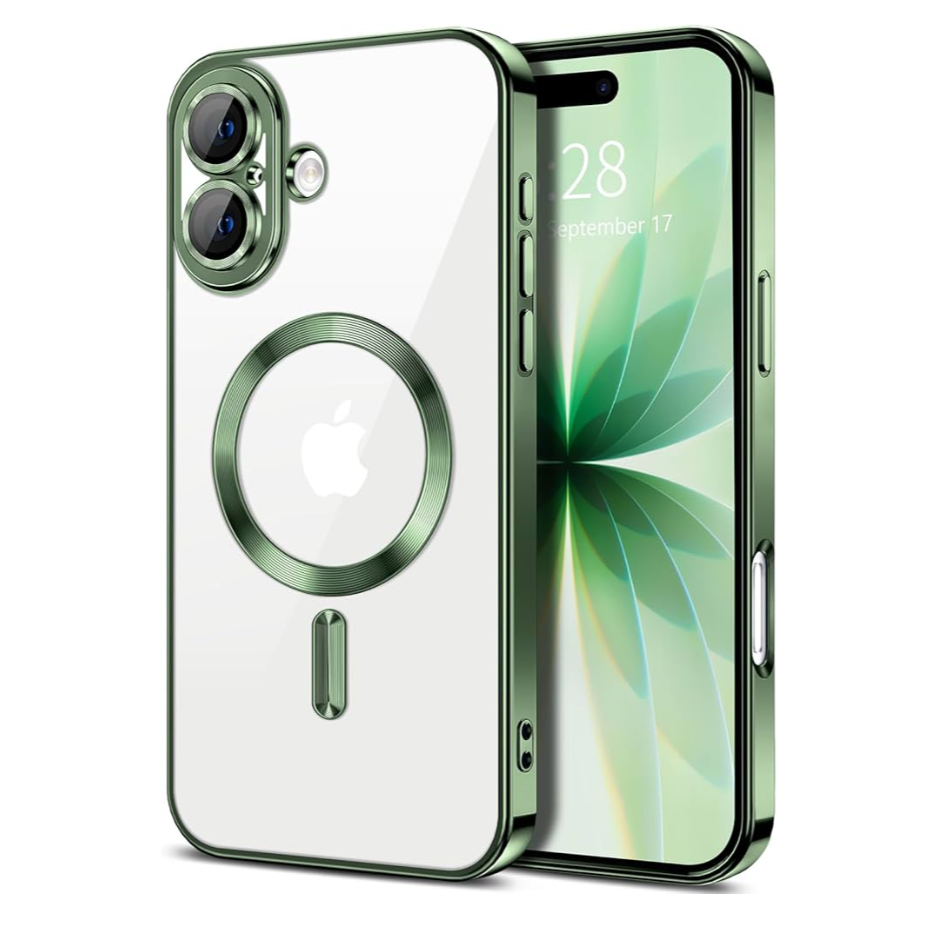 ZIYE Magnetic Case Made for iPhone 17 6.3 Inch [Compatible with MagSafe] Soft TPU Slim Phone Cover Anti-Scratch Drop Protection Clear Phone Case for Women Men, Green