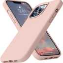 Ktele Compatible with iPhone 13 Pro Max Case 6.7 inch Premium Liquid Silicone with [Soft Anti-Scratch Microfiber Lining] Gel Rubber Full-Body Bumper Protection Case for Women - Pink Sand