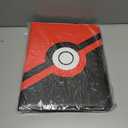 Card Binder 13"x10.5"x1.8", PU Leather Zipper Case with Handle, 9 Pocket Double Sided Pages, Holds 900 Cards, Red White Design, 3 Ring Binder with Velvet Liner for Collectible Cards