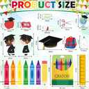 20 Pcs Preschool Graduation Decorations Pre-k Graduation Backdrop DIY Photo Backdrop Prop Cardstock Cutouts Pencil Crayon Grad Cap Cutouts for Kindergarten Classroom Party Grad Decor