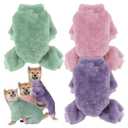 Reginary 3 Pieces Dog Pajamas Puppy Clothes Winter Coats Elastic Pajamas for Puppy Fluffy Jumpsuit Fleece Sweater for 4 Legs Dog Bodysuit(Large,Pink, Purple, Green)