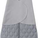 Newborn Sleep Sack Baby Swaddle,3-Way Adjustable Wearable Blanket,Swaddling Sleeping Bag,TOG 2.5 (Gray, 0-3 Months)