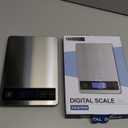 BakFee Food Scale, 15kg/33lb Digital Kitchen Scale with Stainless Steel & Tempered Glass, 1g / 0.05oz Precise Graduation, Waterproof and Sturdy Surface, for Cooking, Baking, Weight Loss, Meal Prep