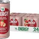 V8 Energy Strawberry Banana Juice Energy Drink, 8 fl oz Can (24 Pack) Best By 5/22/2026