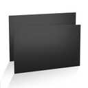 2Pcs Black HDPE Sheet 1/2" Thick 12" x 24"