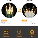 Brizled Christmas Lights Warm White, 2 Pack 33ft 100 LED Christmas String Lights, 120V UL Certified Connectable Xmas Tree Lighting Mini Xmas Light Set for Holiday Tree Home Party Indoor Outdoor Decor
