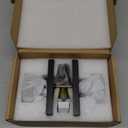 Glass Door Knobs Interior Privacy Crystal Door Knobs with Lock for Bedroom Bathroom, Matte Black (Privacy 1 Pack)