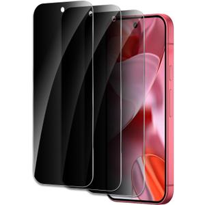 Privacy Screen Protector for Google Pixel 9A, Shatterproof Tempered Glass Accessories, Anti Spy Tempered Glass Film, Case Friendly Ultra Resistant 9H Hardness Anti-Glare HD Black -3 Pack