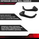 FEXON 1 Pair Front Left & Right Interior Door Pull Handle Compatible with Mercedes Benz C230 C240 C280 C320 C350 C32 C55 W203 2003-2007 Black