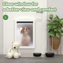 Large Dog Door for Door, UpgradeThicken, Suitable for Dogs Up to 100lbs, Doggy Door with Sliding Lock Panel and Magnetic Flap for Interior and Exterior Doors, White