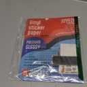 JOYEZA Premium Printable Vinyl Sticker Paper for Inkjet Printer - 25 Sheets Glossy White Waterproof, Dries Quickly Vivid Colors, Holds Ink Well - Inkjet & Laser Printer