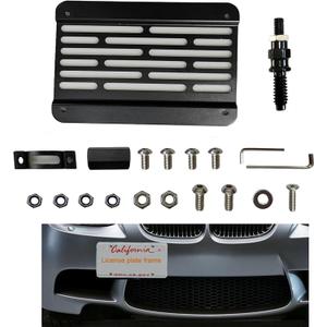 AUNOLLYS Front Bumper Tow Hook License Plate Mounting Bracket Holder for BMW E82 E88 128i 135i E90 E91 E92 E93 325i 328i 335i E39 330i 335i