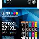 PGI-270XL CLI-271XL Printer Ink Compatible for Canon 270XL 271XL Ink Cartridges to use with MG5720 MG6820 TS5020 TS6020 MG7720 TS9020 TS8020 MG5721 MG5722 MG6821 MG6822, 5 Color (PGBK, BK, C, M, Y)