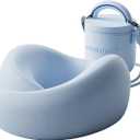 Travel Pillow - Memory Foam Neck Pillow Airplane, Neck Travel Airplane Pillow for Long Flight, 360 Support Plane Pillow, Machine Washable (Blue)